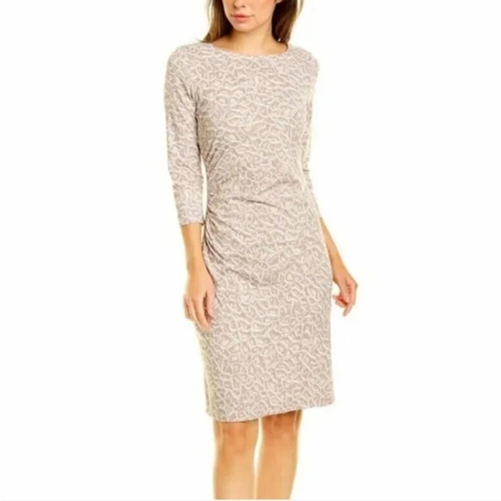 J.  McLaughlin Sage Mini Naja Dress Tan/Cream Sz SMALL NWT Animal Catalina